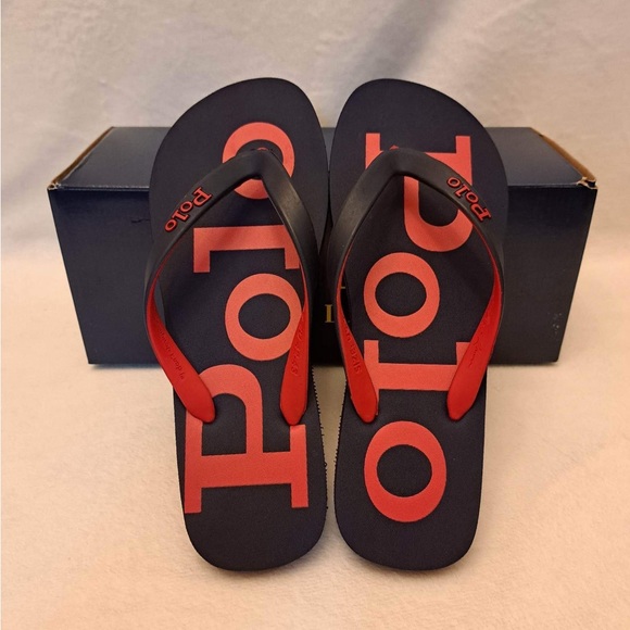 Men's sz 9/10 Polo Ralph Lauren Flip Flops - Picture 1 of 9